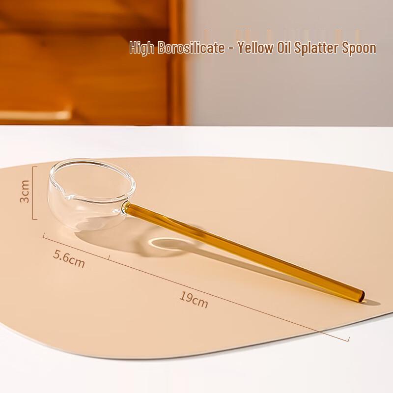 Green Handle Borosilicate Glass Kitchen Spoons (Set of 2)