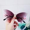Luxury Butterfly Sunglasses Women Brand Y2k Vintage Rimless Oversized Sun Glasses Ladies Eyewear Gafas De Sol Gothic