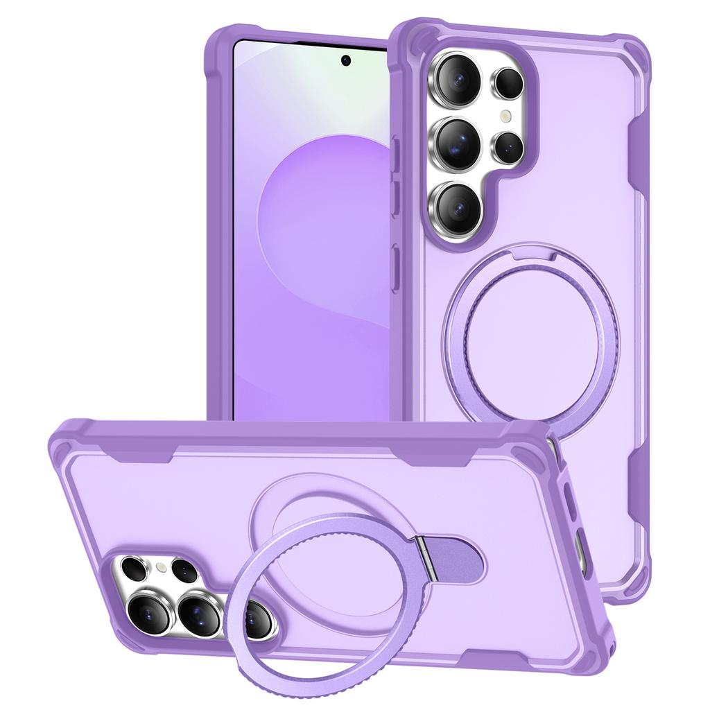 For Samsung Galaxy S25 Ultra Case Compatible with MagSafe Kickstand TPU+PC Shockproof Phone Back Cover