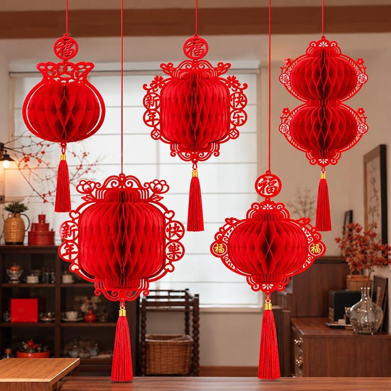 Honeycomb Lantern Hanging Ornament 2027 Sheep Year Chinese New Year Decorations Lunar Year of The Goat Home Decor