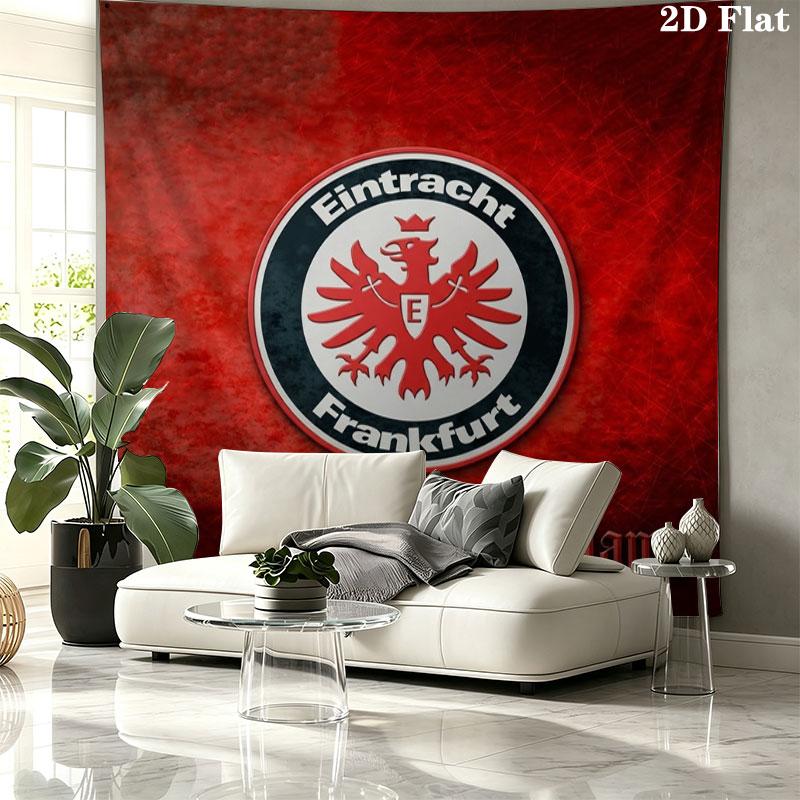 Eintracht Frankfurt Custom Name Wall Tapestry Aesthetic Wall Hanging Printed Fabric Blanket Decorative Tapestries for Bedroom Living Room Home Decor