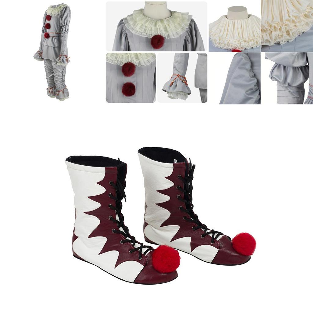 Stephen King's It Palhaço Assustador Joker Pennywise Fantasia Cosplay Material de Alta Qualidade E Durável