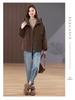 Women's Plus Size Pure Cotton Fleece-Lined Parka Jacket - Short, Thickened, Casual Style for Autumn/Winter 2024
