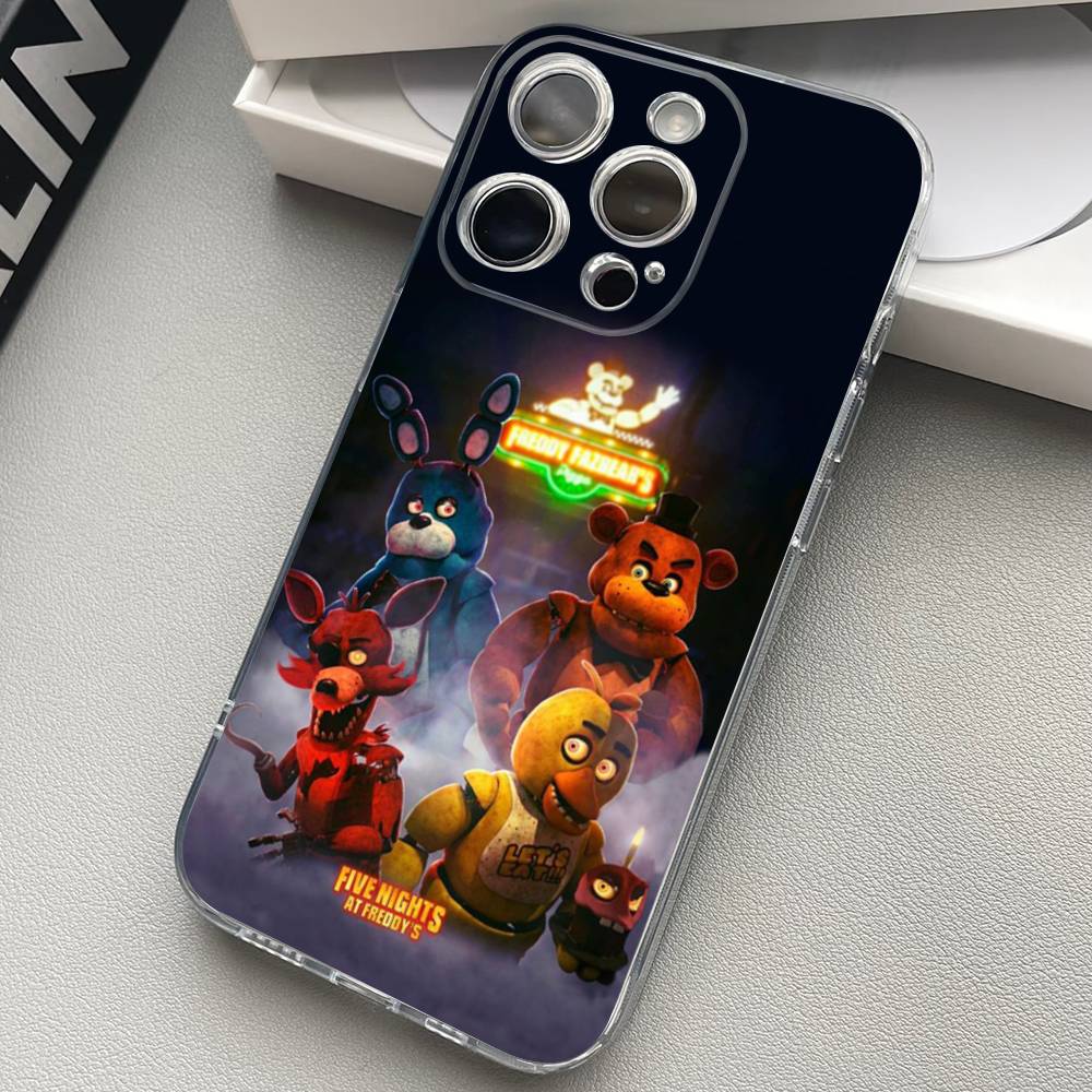 W-Fnaf-e-Fives-nights-At-Freddys-Clear Silicone Soft TPU Phone Case For iphone 17 16 15 14 Plus 13 12 Mini 11 Pro Max Shell Capa
