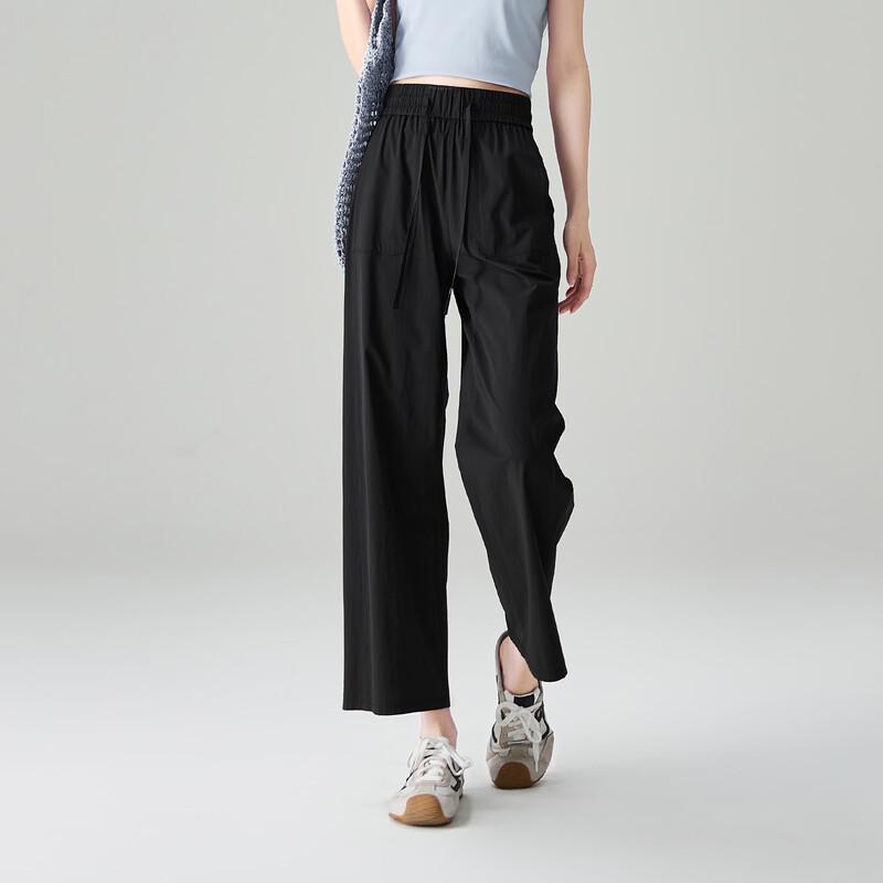 SOFSIL Women s 2026 Summer Thin Draped Wide-Leg Cropped Pants L