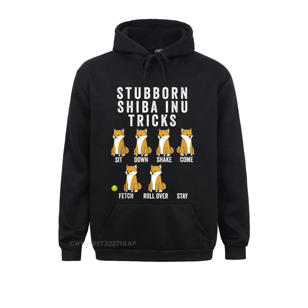 

Stubborn Shiba Inu Tricks Shirt Забавная собака Подарочные толстовки Толстовки с длинными рукавами Совершенно новая новинка Спортивная одежда Европа Унисекс
