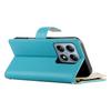 For Xiaomi 14T Pro Case Zipper Wallet Color Splicing Leather Flip Phone Cover with Straps