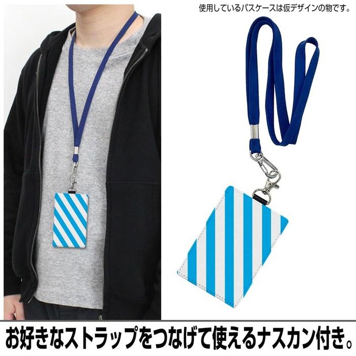 [Kosupa] EVANGELION NERV Pass Case (with Carabiner) Black (Approx.) 10.5cm x 7cm