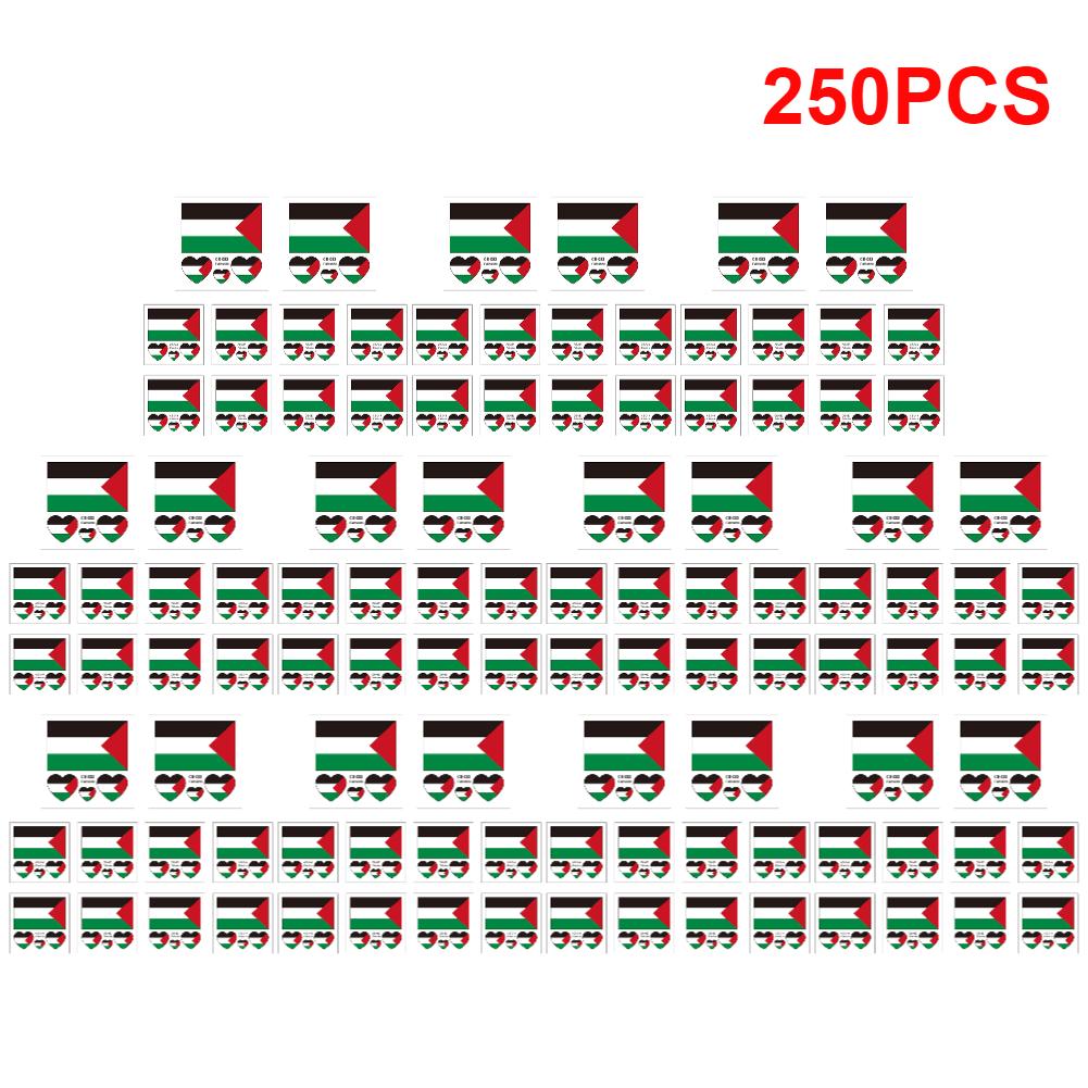 10-300 sztuk Naklejki Wodoodporne Żywe Kolory Naklejka z Flagą Palestyny Naklejki Tatuaże Naklejki na Twarz Ramię z Flagą Palestyny