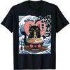 Cat Ramen Kawaii Cat Graphic Tees Anime Valentines Day Gifts 9 T-Shirt for Men Women Kids Black