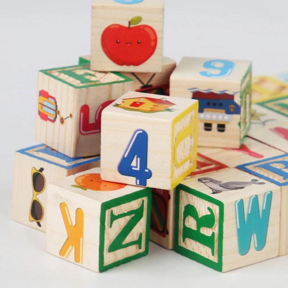 Cognition Learning Letter Cognitive Toys Early Education Number Stacking Blocks Boys Girls