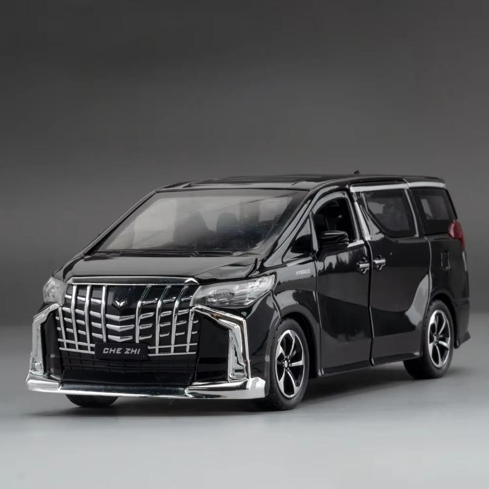 1:32 Scale Alphard Land Cruiser Toy Car Model Alloy Diecast Sound Light Pull Back Simulation Vehicle Models Boy Collectible Gift