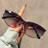 Trendy Cat Eye Shape Sunglasses Stylish Sense of Future Technology Sunglasses Eyeglasses Travel Beach UV400 Ultraviolet-proof