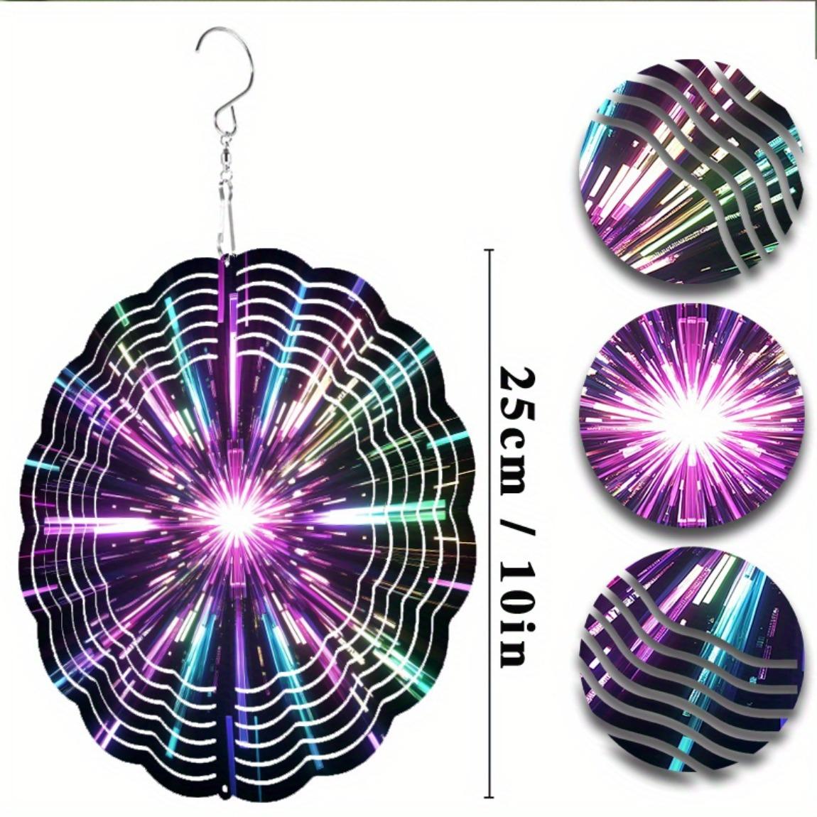 

Яркий фиолетовый и зеленый 10-дюймовый подвесной колокольчик ветра с крючком на 360 градусов Элегантный вращающийся дизайн Идеально подходит для балкона сада Все сезоны 01A