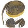 3mmx15mm Flat Stoves Rope Self-Adhesive Fiberglass Fireplace Door Sealing Cord Black Seal Stove Fire Rope 2m Length