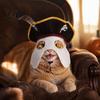 Cappello Decorativo per Piccoli Animali Domestici Cappello da Pirata per Animali Domestici di Halloween Cappuccio Nero con Piuma Divertente Cosplay per Gatti Attrezzatura Unica per Cani Maschera Facciale Cani e Gatti Festa