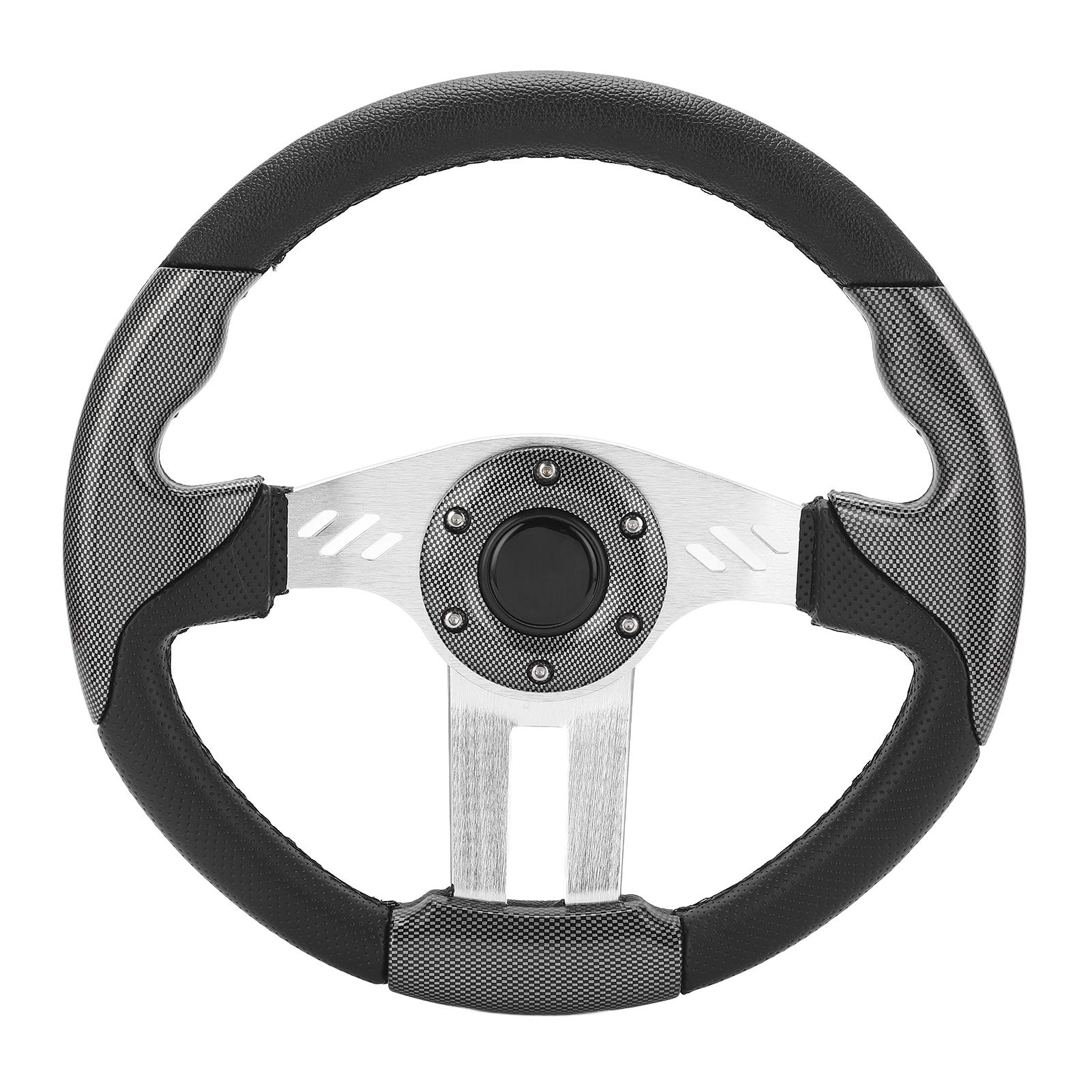 

Club Car Steering Wheel Carbon Fiber Style Replacement for G8 G9 G11 G14 G16 G19 G21 G22 G29 Drive