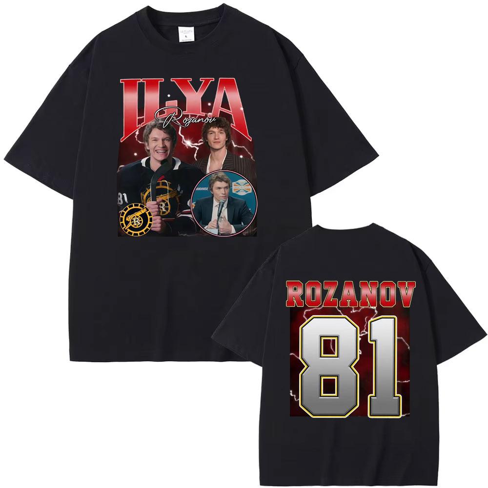 Heated Rivalry Ilya Rozanov 81 Boston Raider Tshirts Mens Clothing Harajuku Hip Hop Gothic Tshirt Summer Short Sleeve T Shirt
