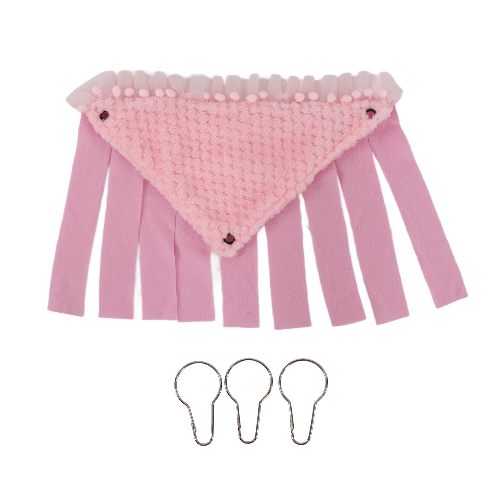 

Small Animal Hamster Tent Guinea Pig Hideout with Tassels for Guinea Pig Chinchilla Ferret Squirrel Dwarf BunnyPink