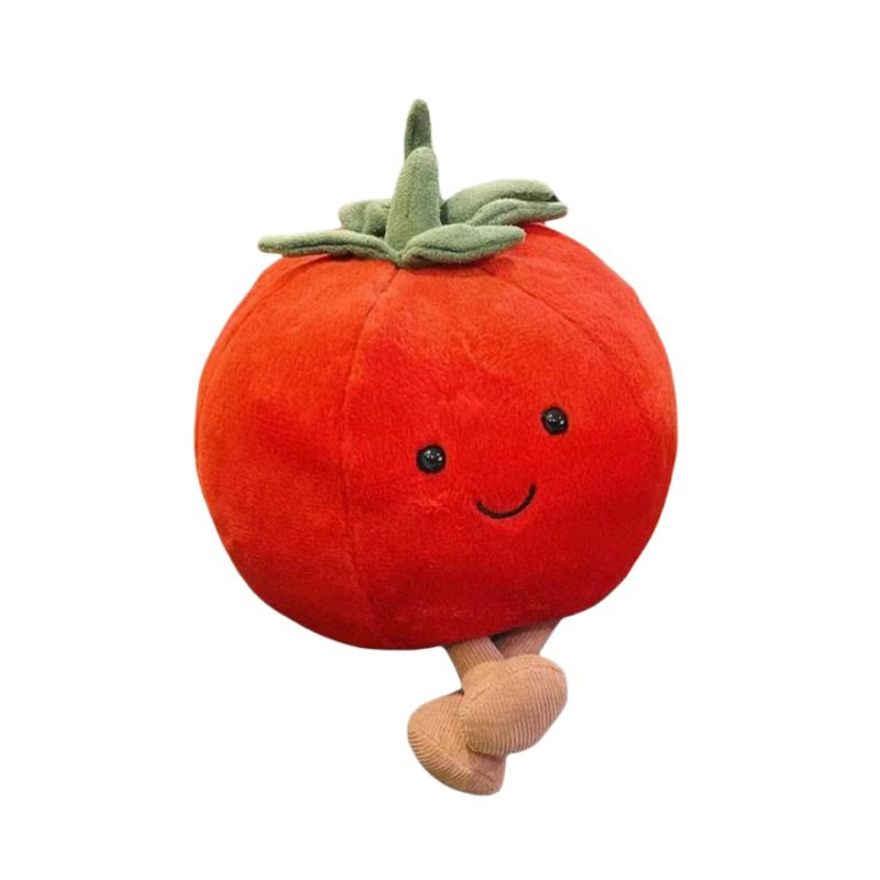 Latest Simulation 17cm Fruits Plush Pillow Soft Stuffed Plush Toy Down Cotton Stuffed Tomato Plush Decor Kids Gift