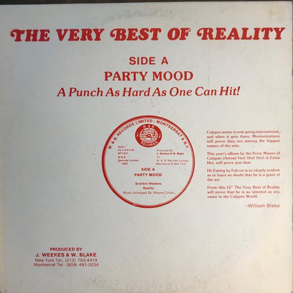 

12inch Record EVERTON WEEKES REALITY Party Mood High Tempo WB50 W B Records L Reggae Ska Dub Used