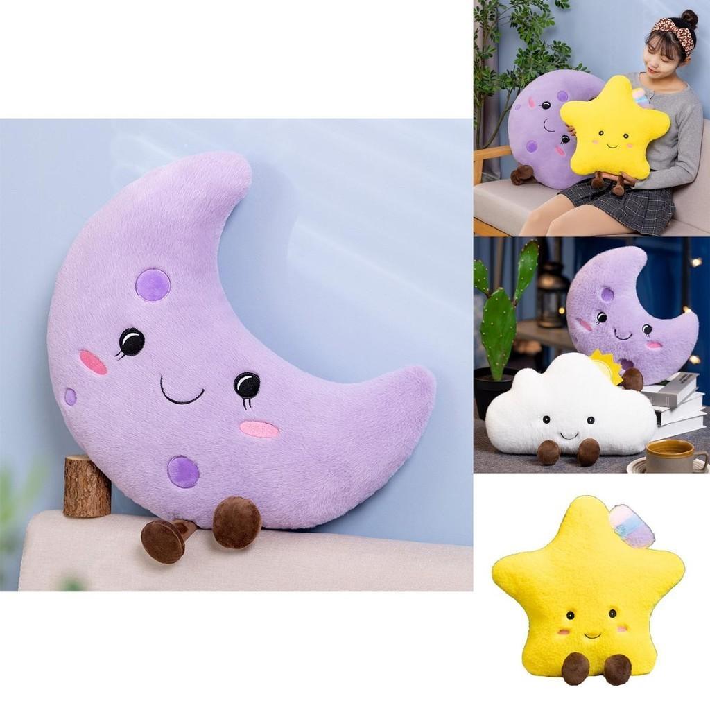 Cute Starry Sky Series Plush Toy Cushions With Soft Fluffy Clouds And Stars