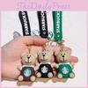 Adorable Cartoon Starbucks Milk Tea Cup Keychain Silicone Bear Charms