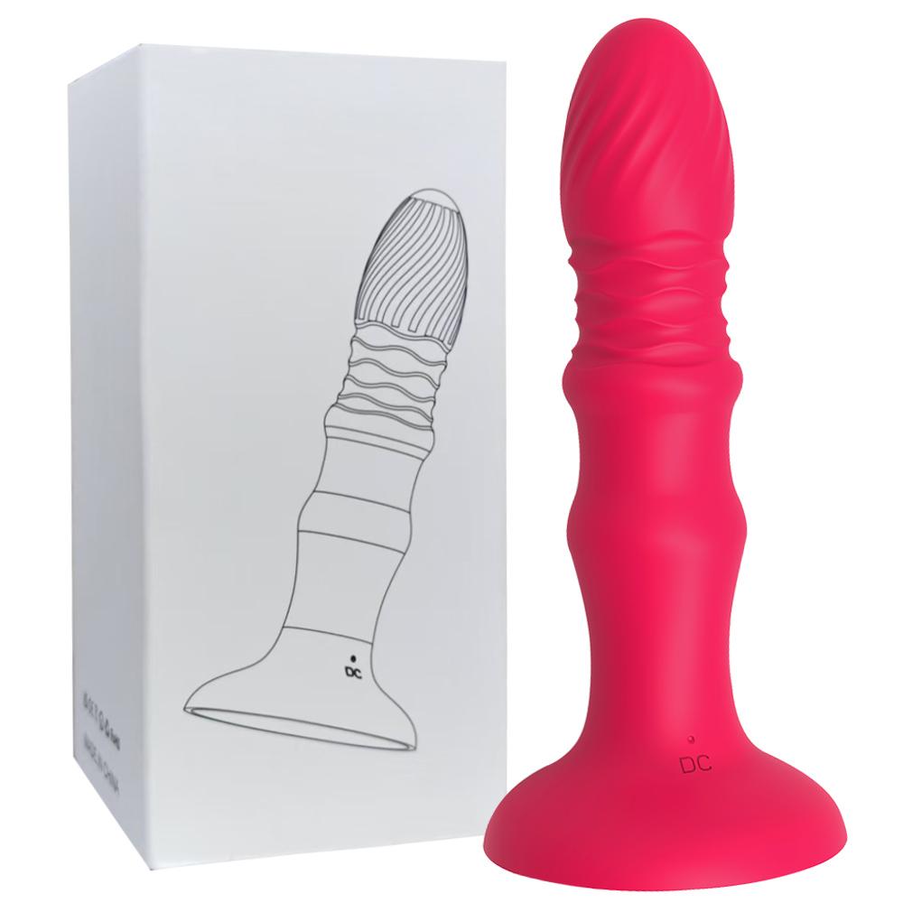 Male Thrusting Prostate Massager APP Control Vibrator Telescopic Butt Plug Suction Cup Dildo Masturbator Sex Toys for Couple