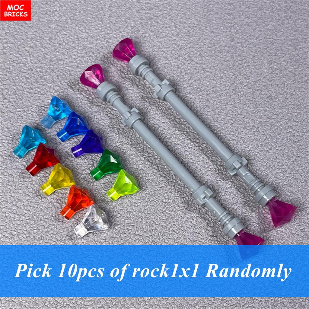 MOC Bricks Shooter Gun Mini Blaster Sword Hilt Bar Lightsaber Blade 21699 30374 64567 Weapon Building Blocks Assembled Toys