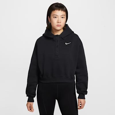 Nike Sweatshirts Women s Black Hooded Moderate Regular M