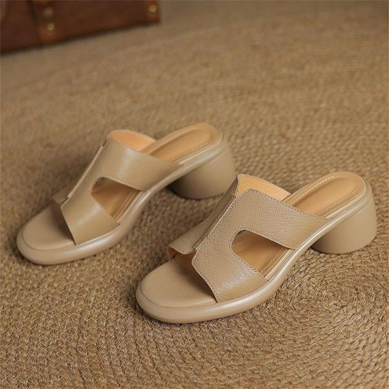 Temperament slippers women's outer wear 2025 summer new fairy style with skirt platform sandals high heel thick heel sandals