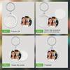 50-piece Photo Frame Keyring Set, Transparent Acrylic Photo Frame Keyrings, Circular Blank Photo Insert Keyrings for DIY Crafting
