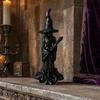 Witch Statue, Gothic Halloween Resin Witch Figurine, Dark Fantasy Ornament for Desktop, Bookshelf, Home, Office Decor