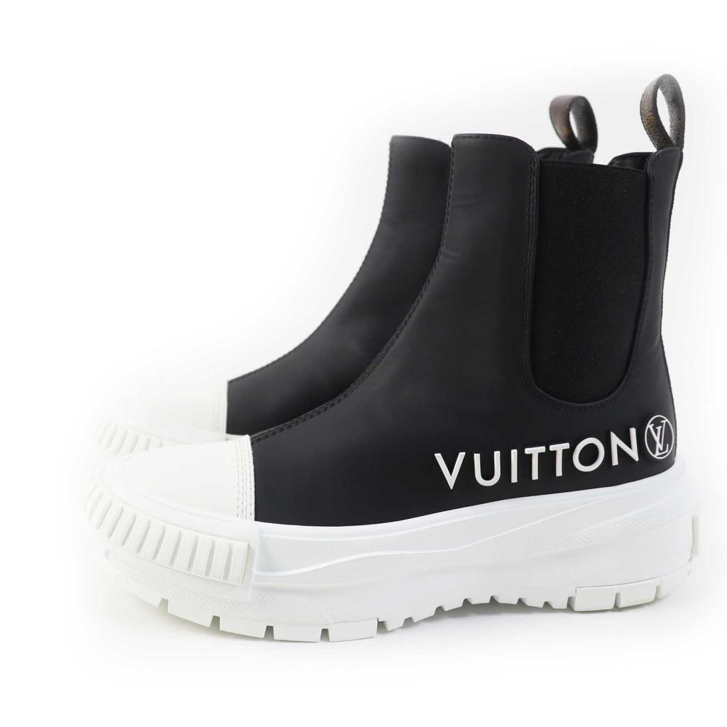 Excellent LOUIS VUITTON Boots LV Squad Line High-top Sneakers/side-gored 35 Used