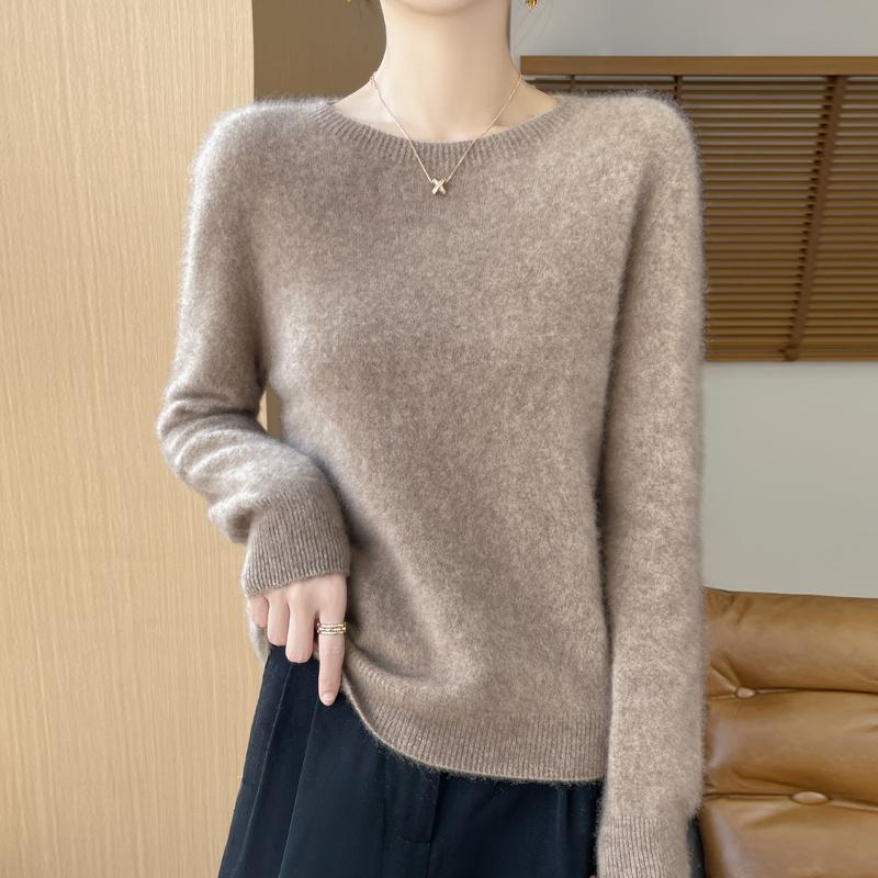 Women's Cashmere Sweater Qinghe Cashmere 30% Cashmere 70% Wool Autumn and Winter Pullover Warm and Fashionable