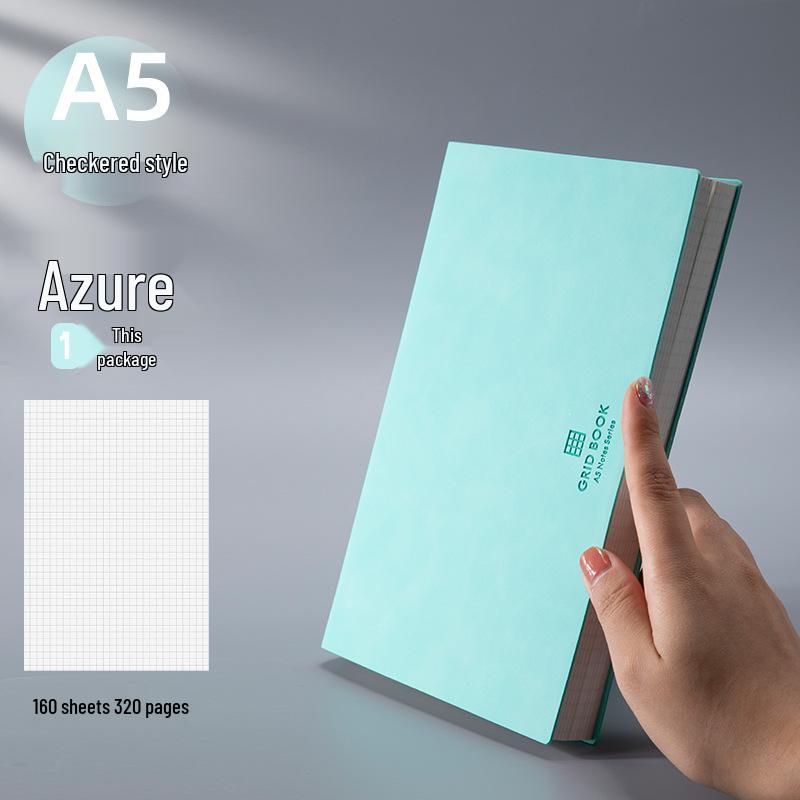 Hand-Painted Grid Notebook: Stylish A5/B5 for College Students with Thick Pages, A4 Journal