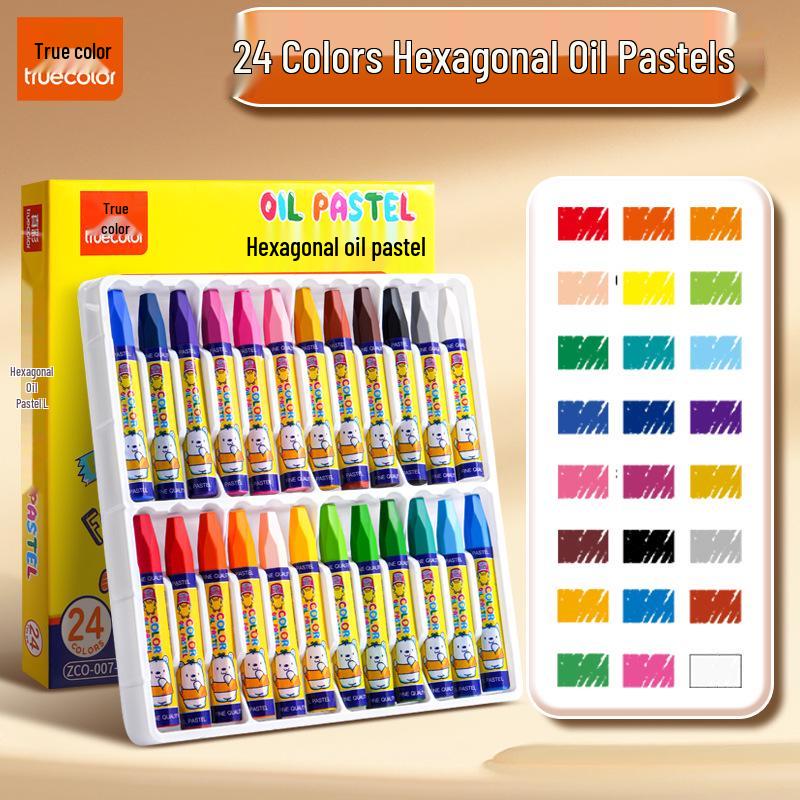 Oil Pastels for Kids - Mess-Free, Non-Stick Crayons, Safe for Children, 24, 36, and 48 Color Sets Available