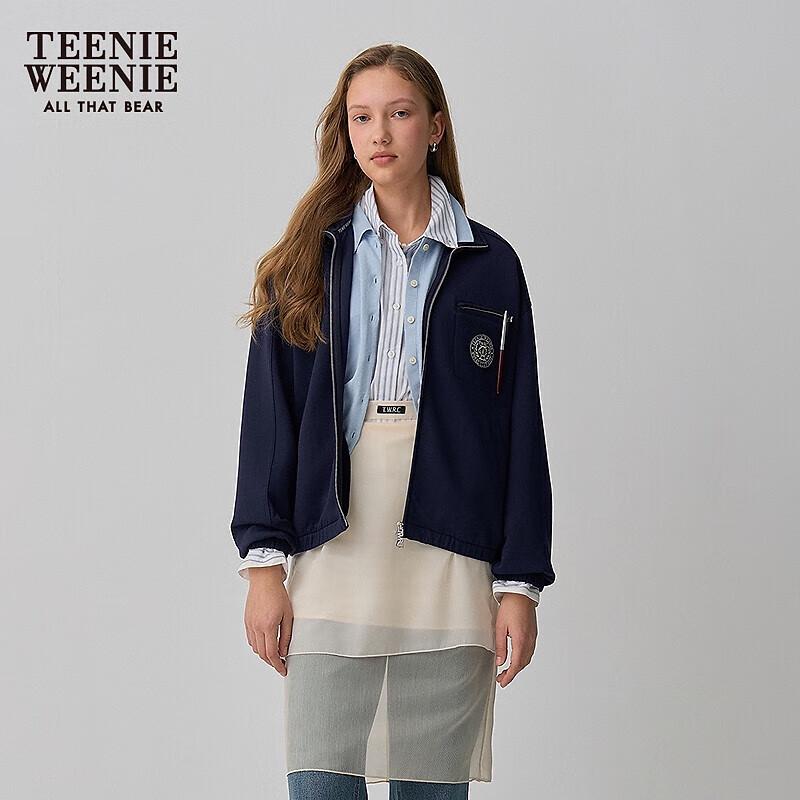 Teenie Weenie Women's Collegiate Bear Stand-Collar Sweatshirt