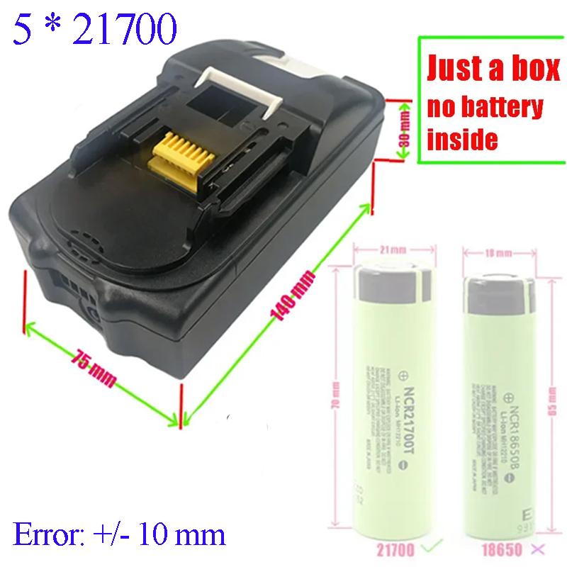 BL1830 5 X 21700 Li-ion Battery Case BMS PCB Charging Protection Circuit Board Shell Box BL1860 For MAKITA 18V Housings