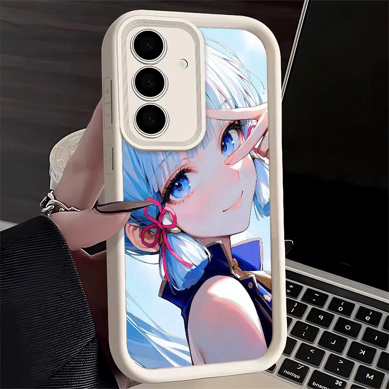Handyhülle für Samsung Galaxy S26 S25 Ultra S24 FE Genshin Impact Kamisato Ayaka Hülle S23 Plus S22 + S21 S20 5G Weiches Silikon F