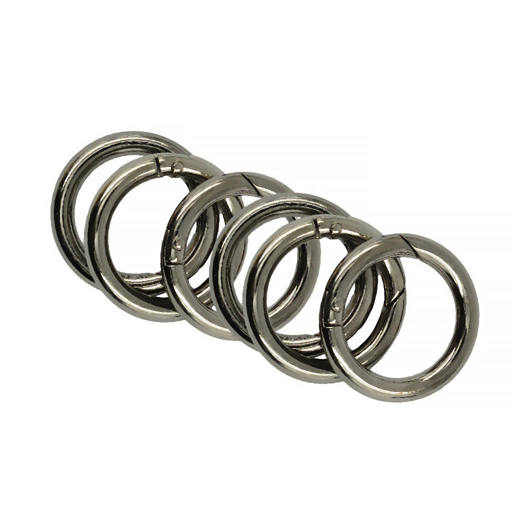 6 delar rund fjäder Snap Hook Clip Key Handväska Handväska Axelrem