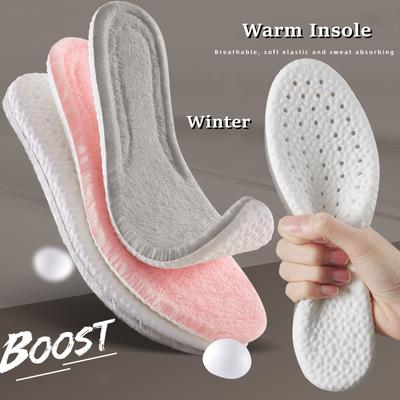 NO.8 Winter Warm Thermal Insoles Thicken Soft Breathable Insert Unisex Boots Pad Sole Shock Absorption Sport Insoles for Shoes