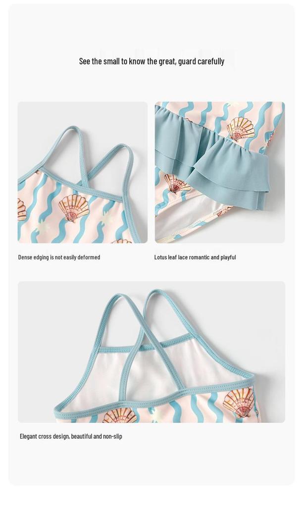 Girls' High-End One-Piece Swimsuit - Summer Beach Wear for Kids