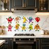 Cartoon Fruit Refrigerator Door Sticker DIY Grape Pear Banana Peel And Stick Wall Art Decals for Kitchen Cabinet Cupboard Fridge Decor