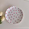 Ins style irregular floral ceramic plate handcrafted Korean underglaze dessert dish