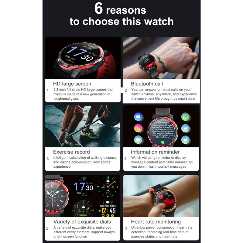 Smart Watch Carbon Fiber Men Bluetooth Call 24 Hours Heart Rate Multi-Sport Mode Smartwatch for Android IOS Fitness Tracker