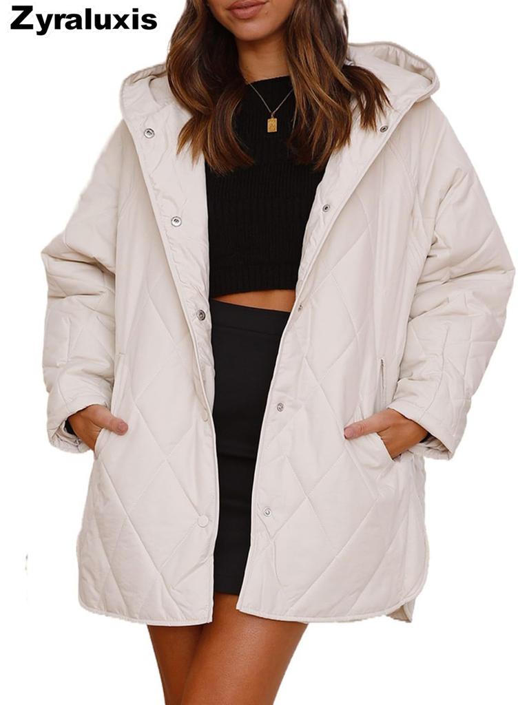 Casaco de Inverno Feminino Ins Casual Acolchoado Com Capuz Leve para Mulheres
