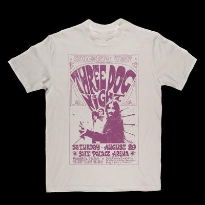 Three Dog Night Poster Tour Muziek T-shirt Wit Unisex S-5XL 1G0347 Unisex T-shirt