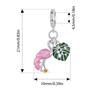 Bamoer 925 Sterling Sølv Firkløver Charms Perler med grønn emalje passform Europeiske armbånd DIY Mango/Kaktus/Flamingo