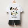 Kids Loose Costume Two Piece Sets Summer New Boys And Girls Sport Clothing Children Casual Colthes Printed Trendy Sets